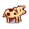 White Cow Pin Official Stardew Valley Merch
