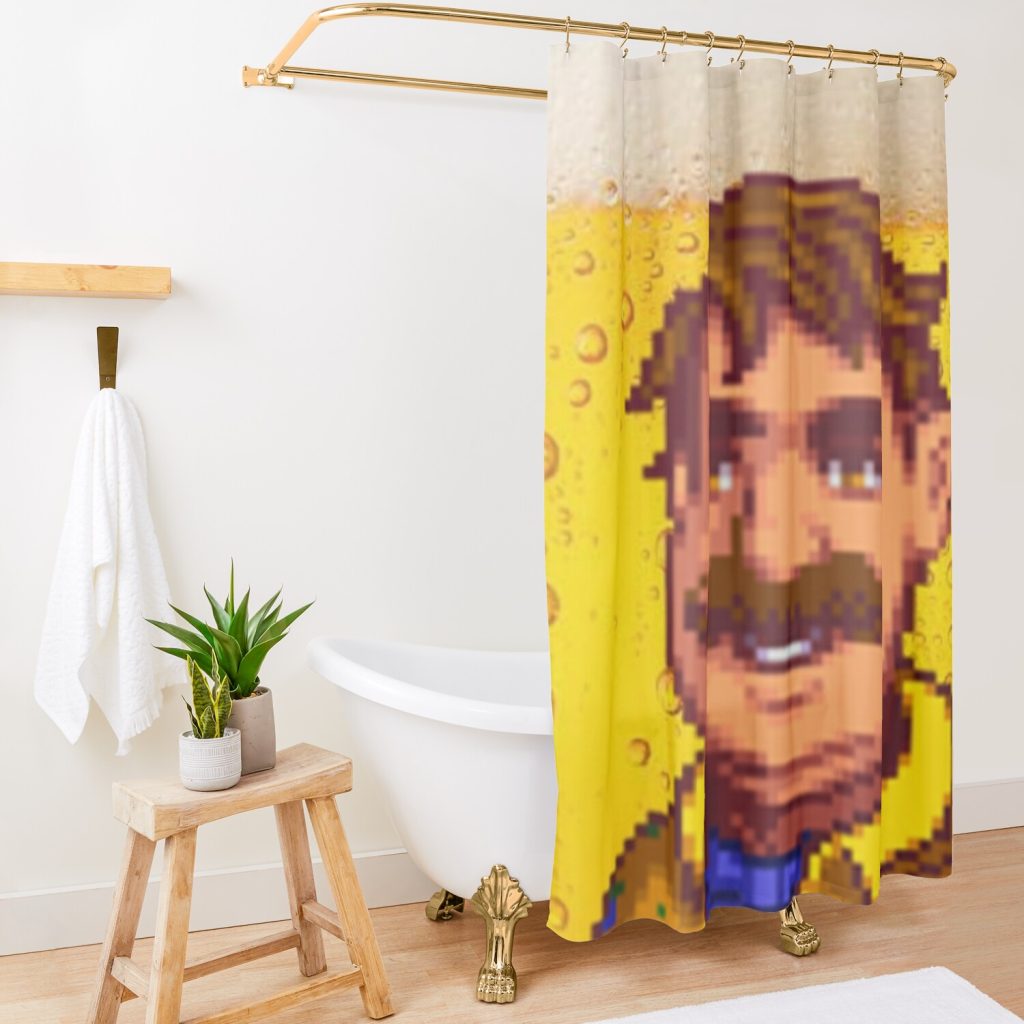 Stardew Valley: Gus Shower Curtain Official Stardew Valley Merch