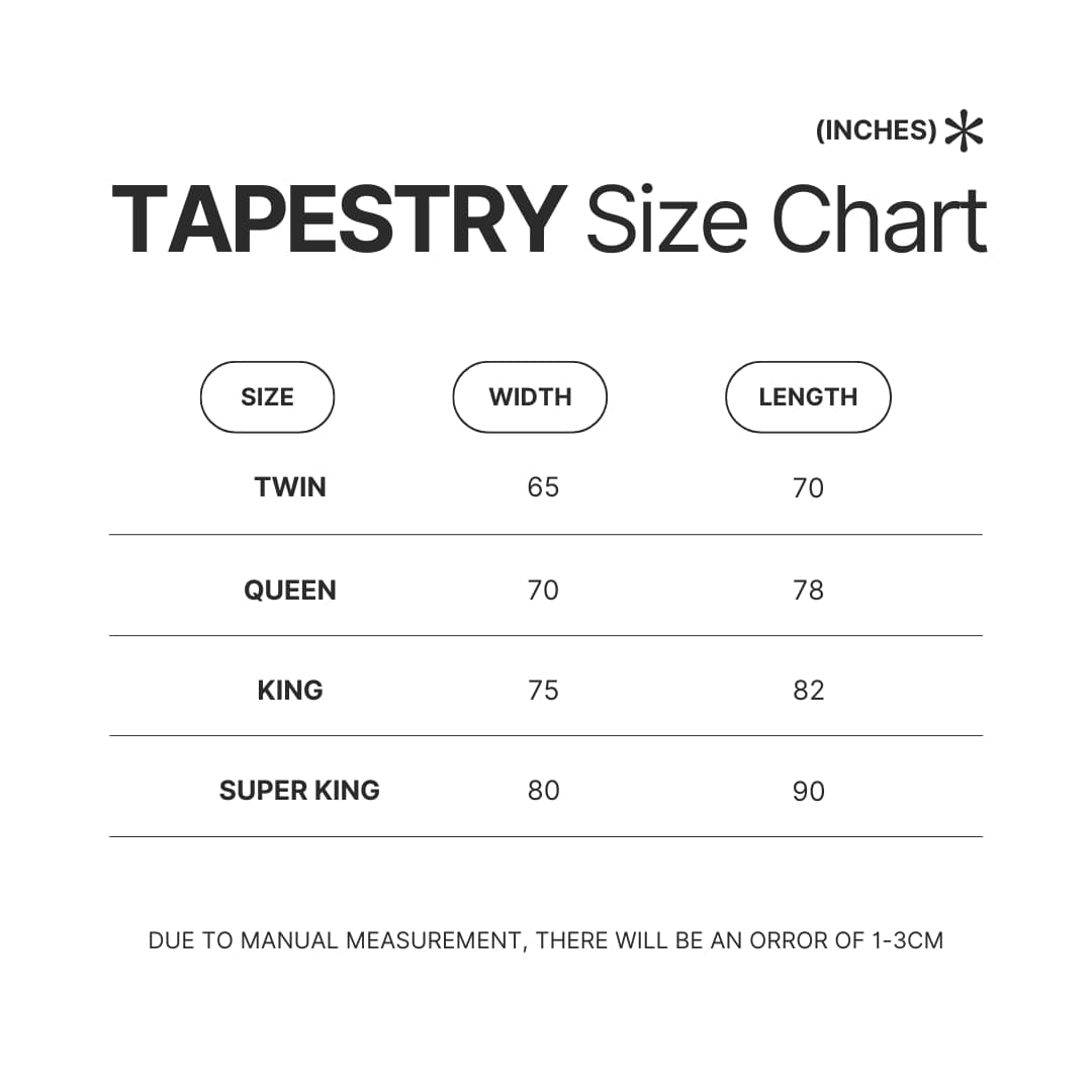 Tapestry Size Chart - Stardew Valley Store