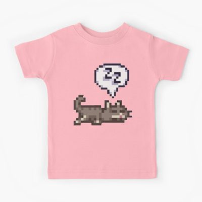 Stardew Valley Sleeping Cat Sploot Kids T Shirt Official Cow Anime Merch